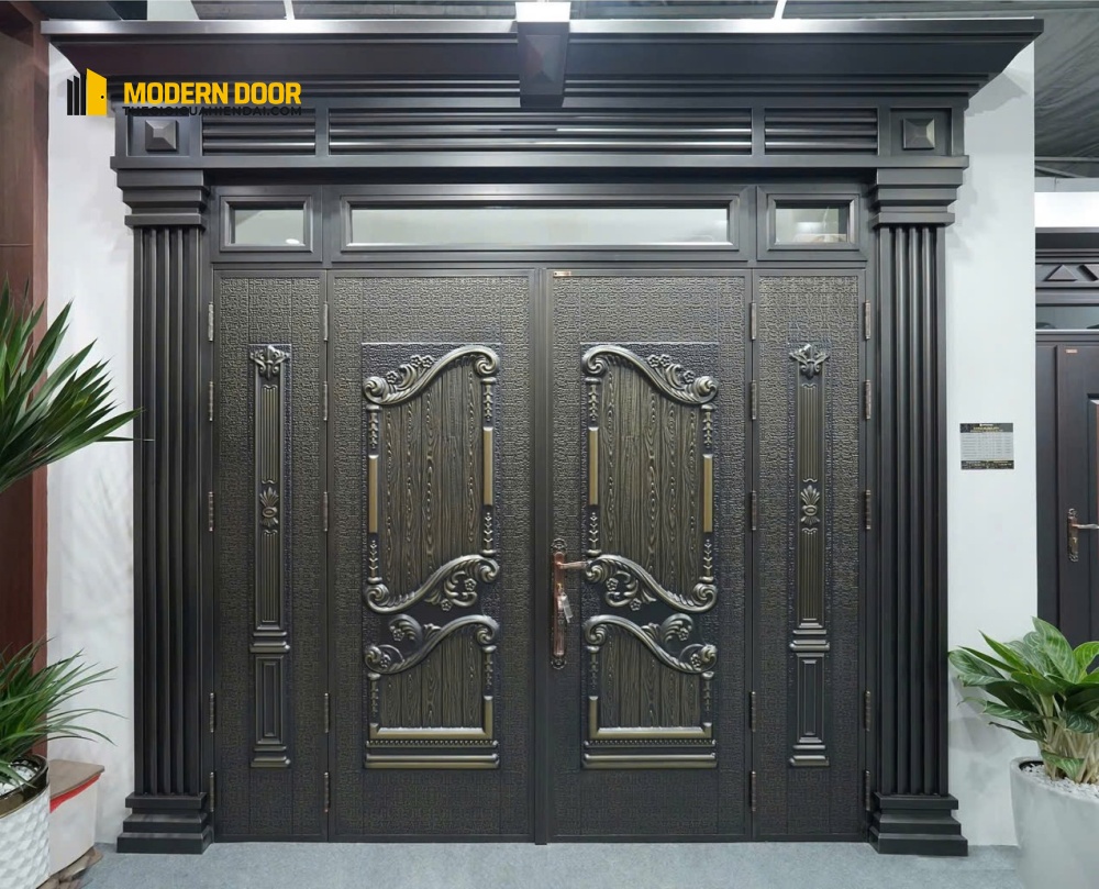 Cửa thép vân gỗ Koffmann - Mẫu 10