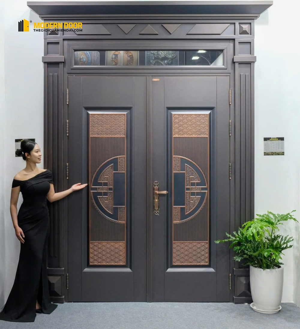 Cửa thép vân gỗ Koffmann - Mẫu 14