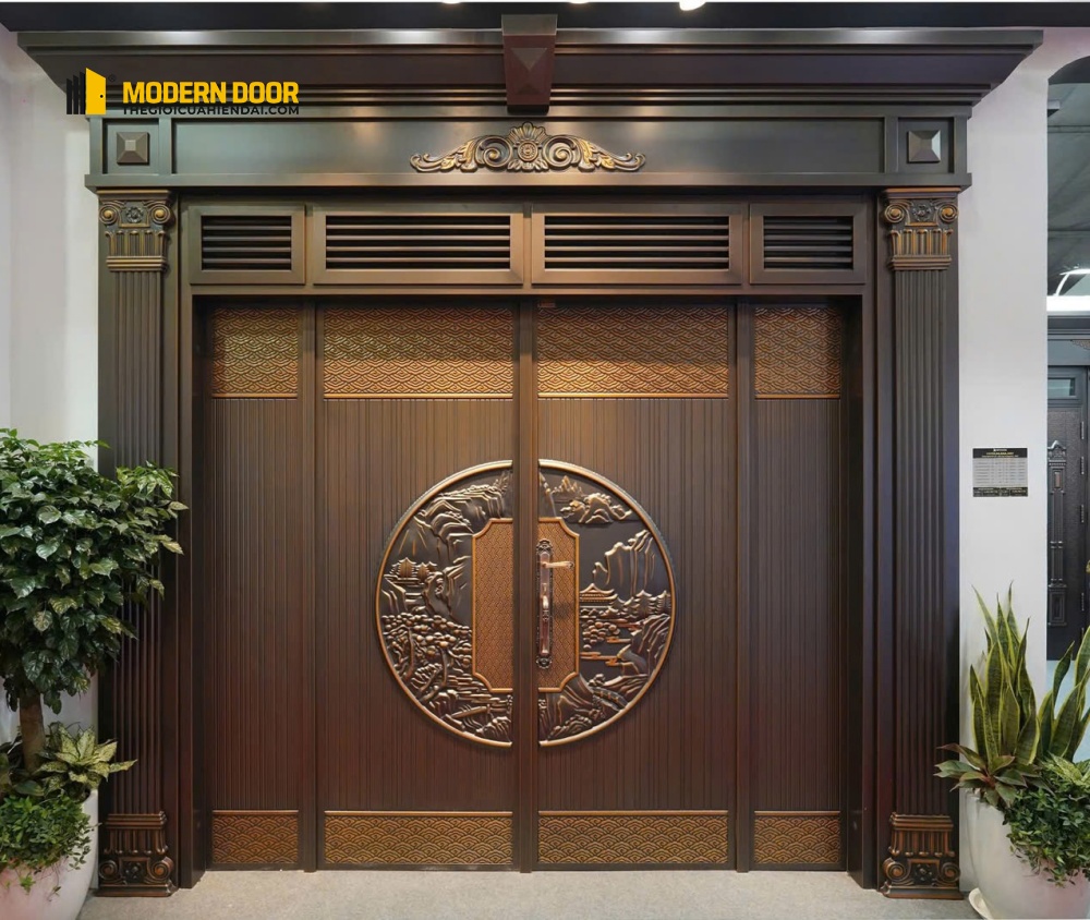 Cửa thép vân gỗ Koffmann - Mẫu 18