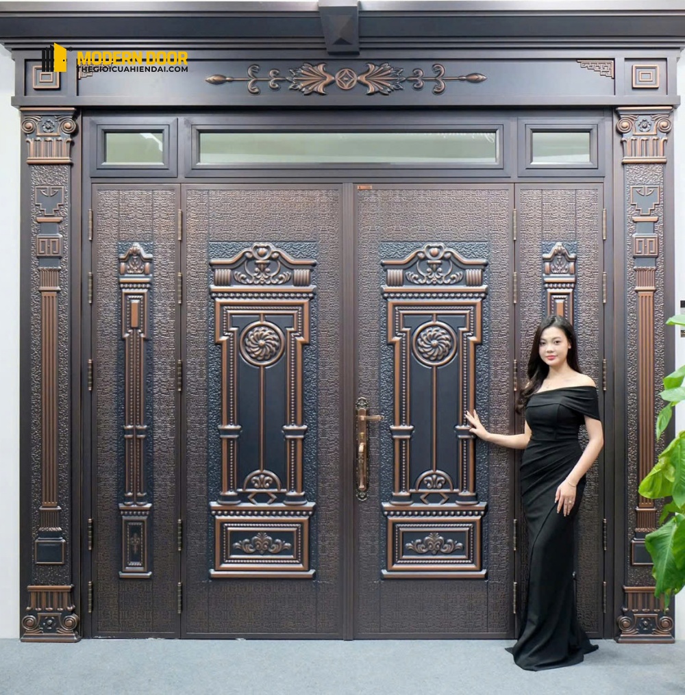 Cửa thép vân gỗ Koffmann - Mẫu 2