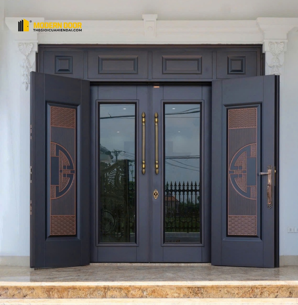 Cửa thép vân gỗ Koffmann - Mẫu 31
