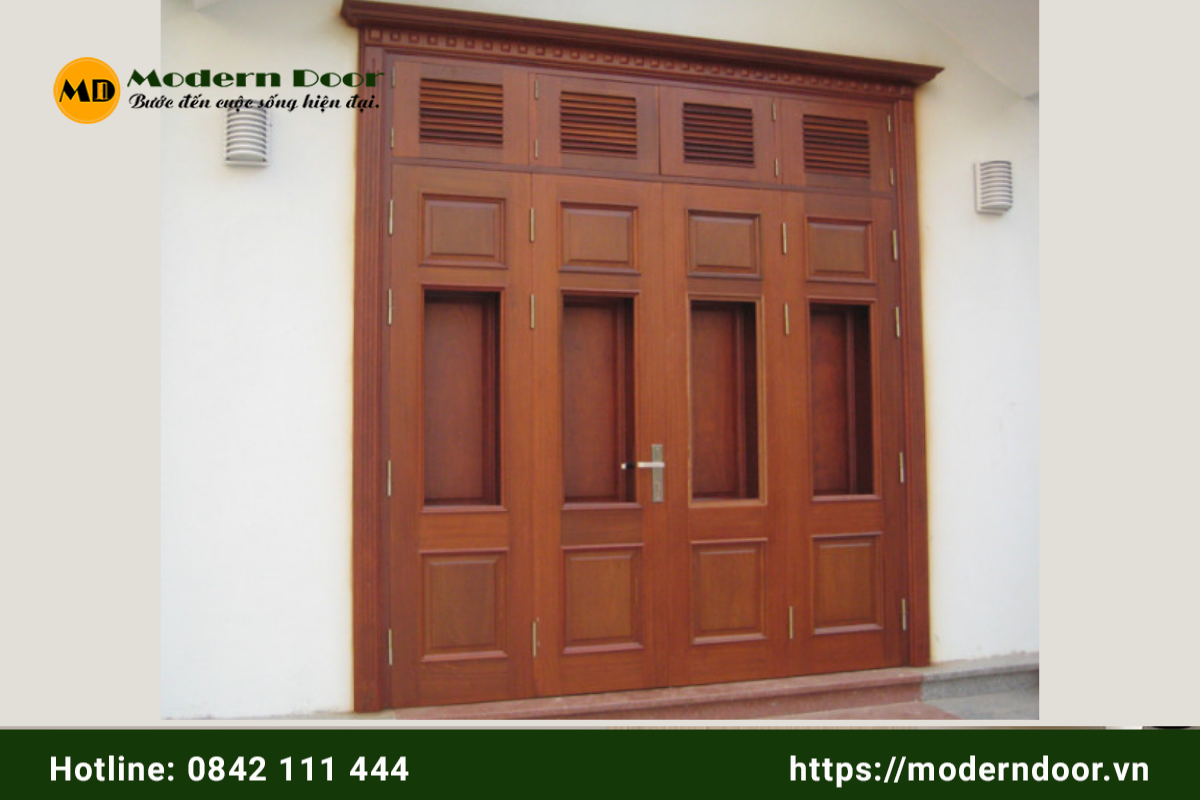 Nẹp khung cửa gỗ kiểu đơn giản cho cửa hiện đại