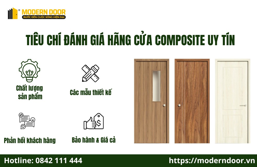 Để lựa chọn hãng cửa composite uy tín, cần dựa trên các tiêu chí cơ bản