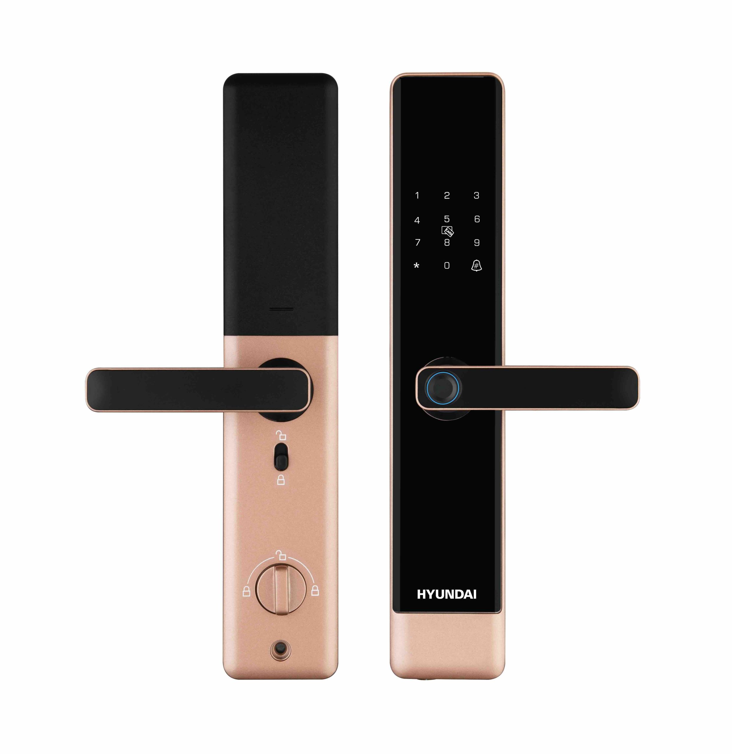Khóa cửa gỗ điện tử Hyundai HY-SL007 ROSE GOLD