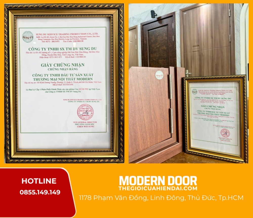 Đại lý cấp 1 phân phối chính thức các sản phẩm cửa SUNG YU
