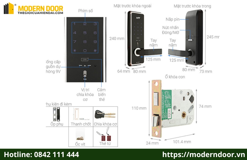 Khóa điện tử là gì? Ưu nhược điểm khi sử dụng khóa điện tử 15 Cấu tạo của khóa điện tử