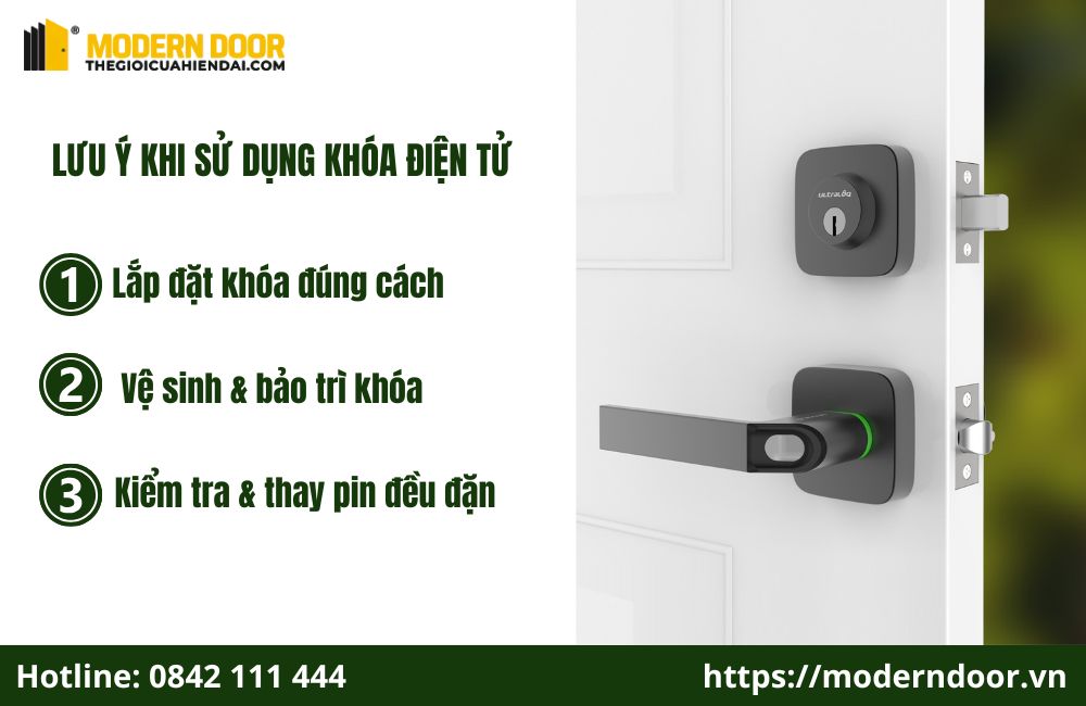 Những lưu ý khi sử dụng khóa điện tử đúng cách 16 Lưu ý khi sử dụng khóa điện tử