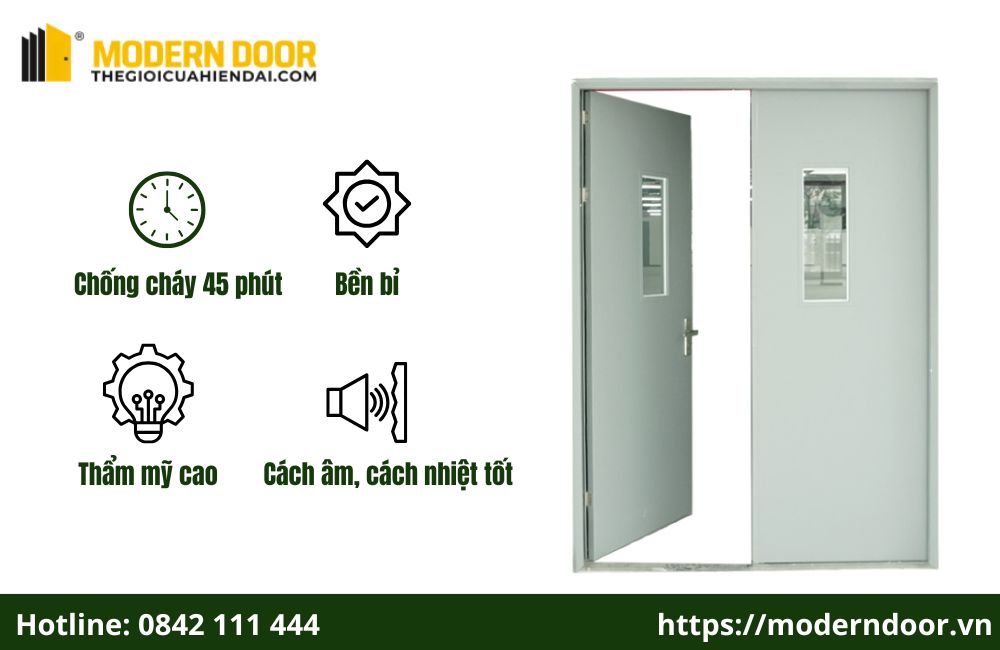 Cửa thép chống cháy EI45 luôn được nhiều người lựa chọn cho các công trình