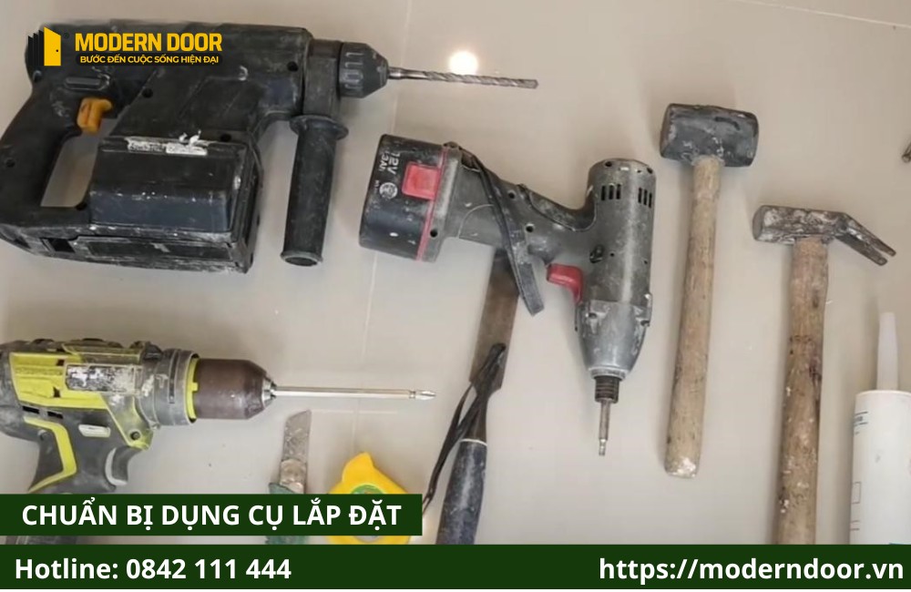 Chuẩn bị dụng cụ lắp đặt