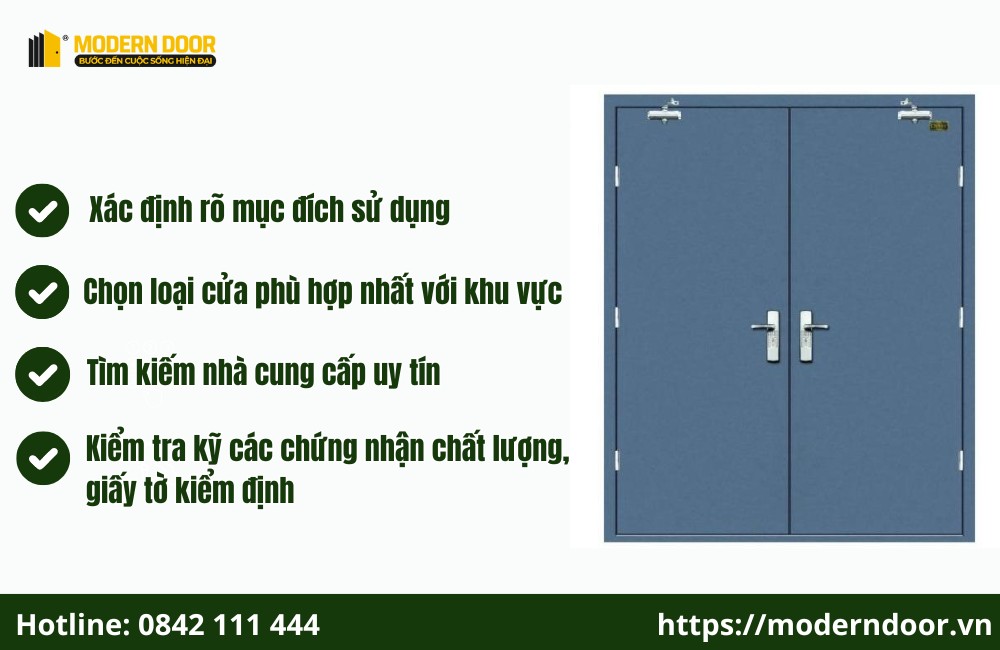 Lưu ý để lựa chọn cửa thép chống cháy EI60 phù hợp