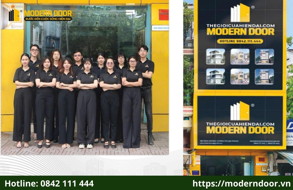 Modern Door - Địa chỉ mua cửa thép vân gỗ 4 cánh uy tín
