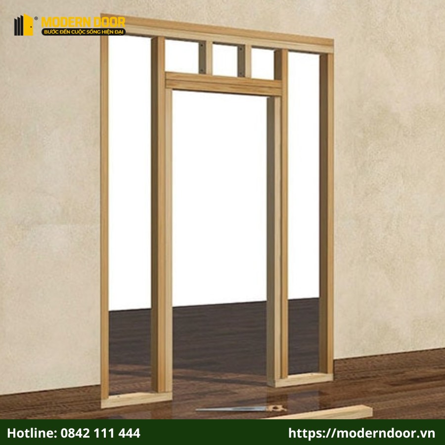 Khuôn cửa thép vân gỗ là bộ phận được chế tạo từ thép nguyên khối, giúp cửa được chắc chắn