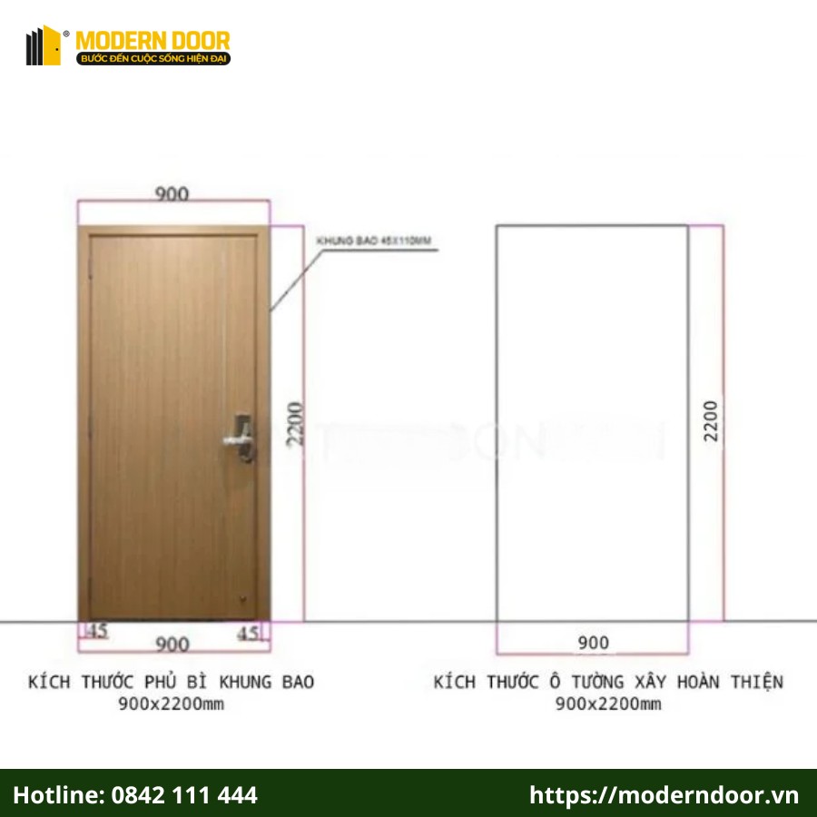 Kích thước phủ bì không bao khoảng 900 x 2200 mm