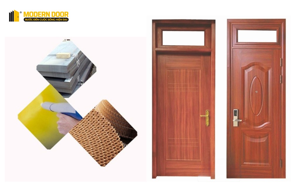 Ưu nhược điểm cửa thép vân gỗ: Có tốt không, có bị gỉ không? 6 Cửa lõi thép vân gỗ