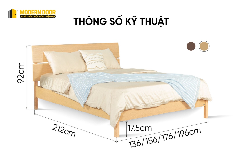 Combo Giường Ngủ VLINE & Tủ Quần Áo VIENNA 1m5 Màu Gỗ Tự Nhiên 6 Combo Giường Ngủ VLINE & Tủ Quần Áo MOHO VIENNA 1m5 Màu Gỗ Tự Nhiên