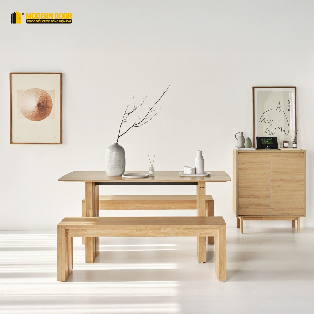 Bộ Bàn Ghế Ăn 4 Ghế Gỗ Tự Nhiên PLANK