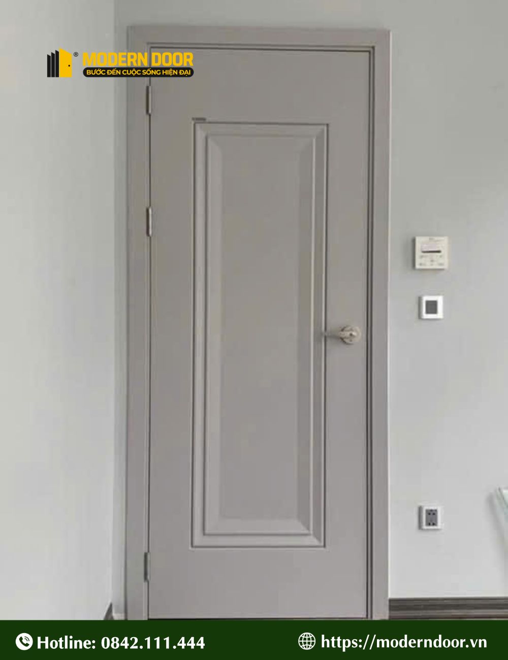 Mẫu cửa nhựa composite đơn sắc số 1