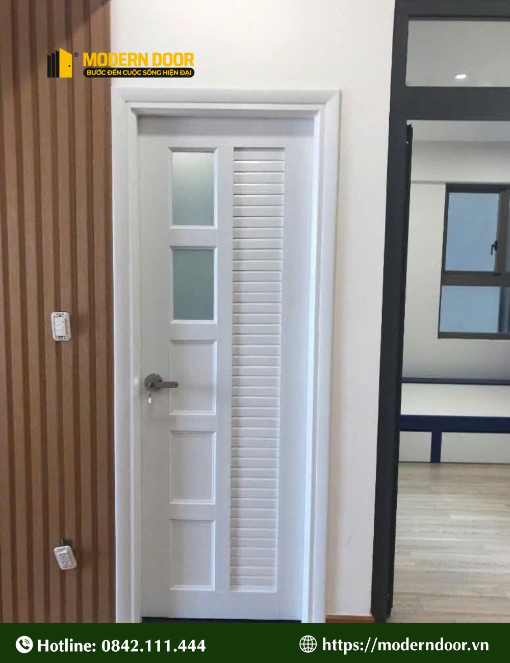 Mẫu cửa nhựa composite đơn sắc số 3