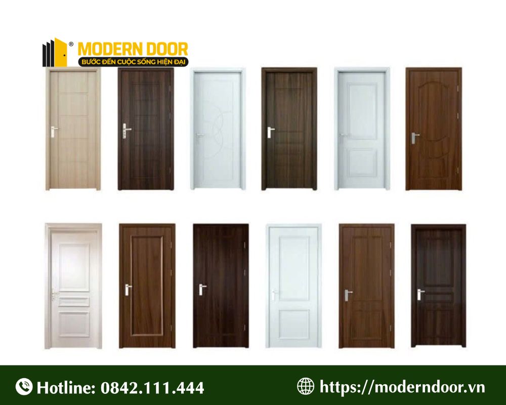 Bảng màu cửa nhựa composite sơn PU thiên về các tông màu sáng và tăng cường độ bóng cho bề mặt