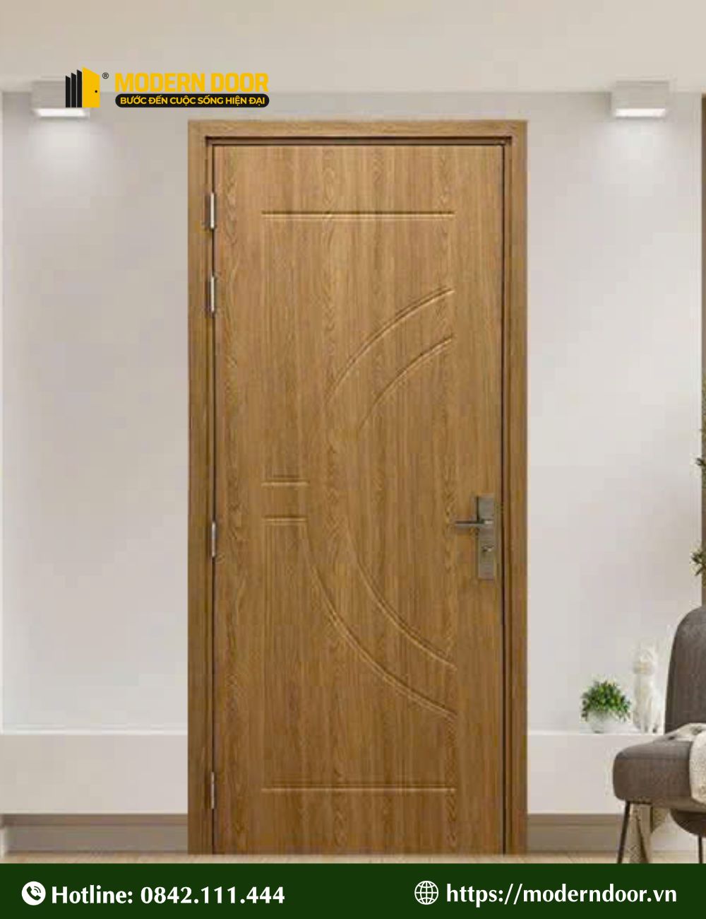 Mẫu cửa nhựa composite vân gỗ số 5