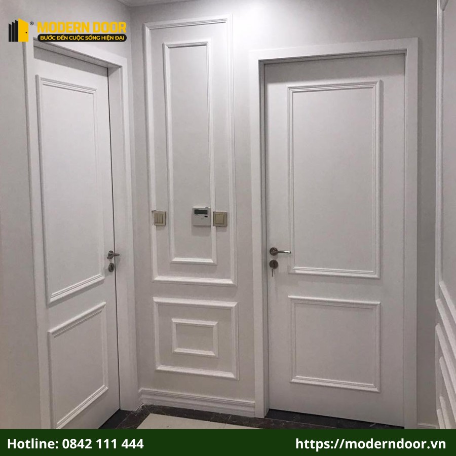 Cửa Composite phủ sơn PU được sử dụng phổ biến trong không gian sống hiện đại