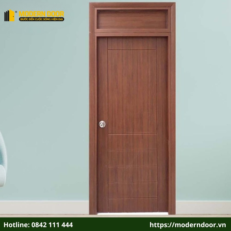Cửa nhựa composite màu óc chó mang vẻ đẹp sang trọng, ấm áp như gỗ tự nhiên