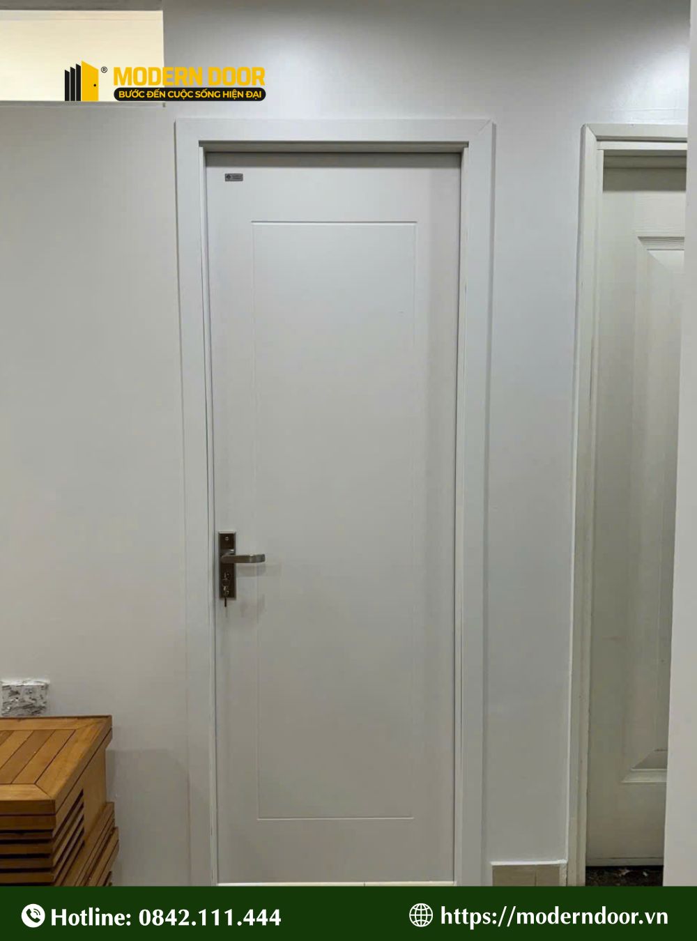 Mẫu cửa composite màu trắng số 5