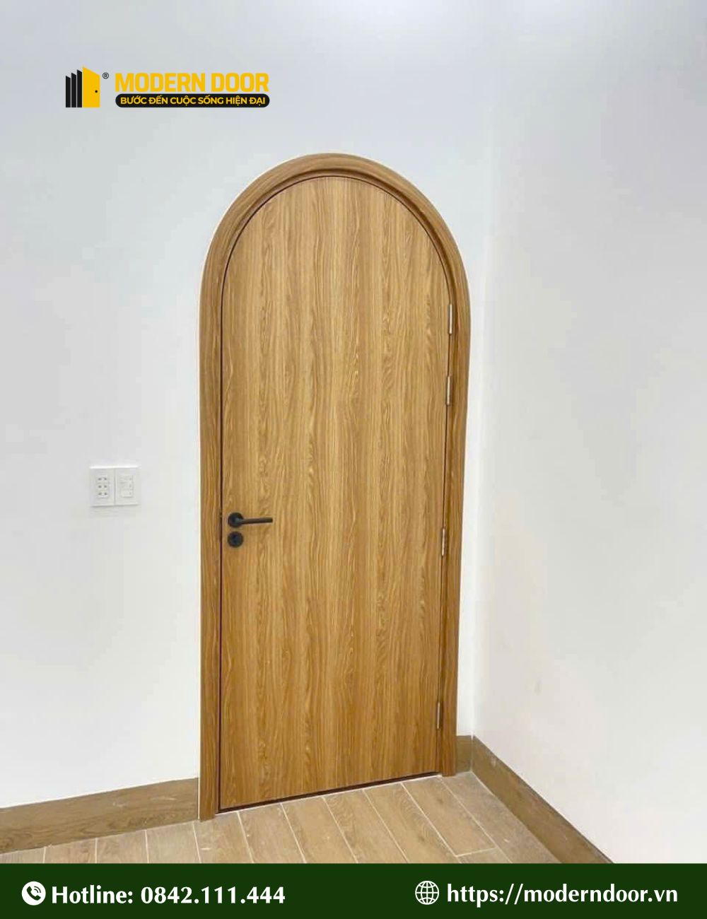 Cửa vòm nhựa composite được gia chủ yêu thích bởi thẩm mỹ cao