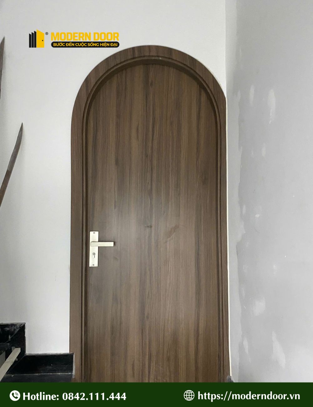 Mẫu cửa vòm nhựa composite 7 - phủ PU vân gỗ