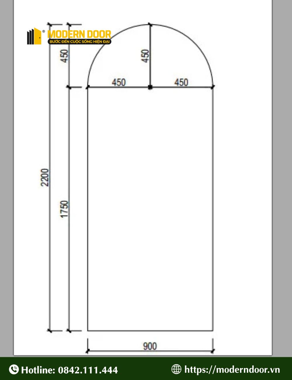 Cấu tạo khung cửa vòm nhựa composite với thông số chi tiết phổ biến hiện nay