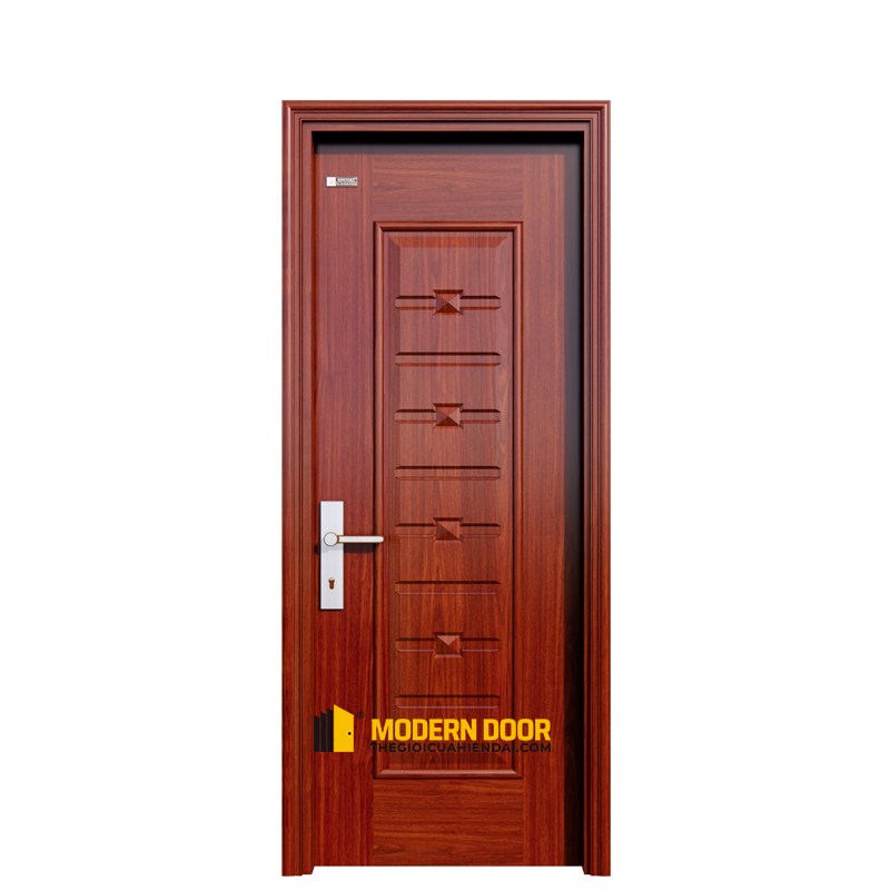 Báo Giá Cửa Thép Vân Gỗ Cao Cấp, Mẫu Đẹp Mới Nhất 2025 63 Cửa thép vân gỗ 1 cánh - Mẫu 7
