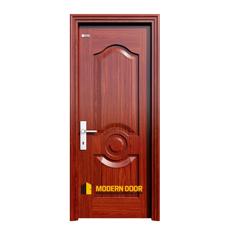 Báo Giá Cửa Thép Vân Gỗ Cao Cấp, Mẫu Đẹp Mới Nhất 2025 58 Cửa thép vân gỗ 1 cánh - Mẫu 2