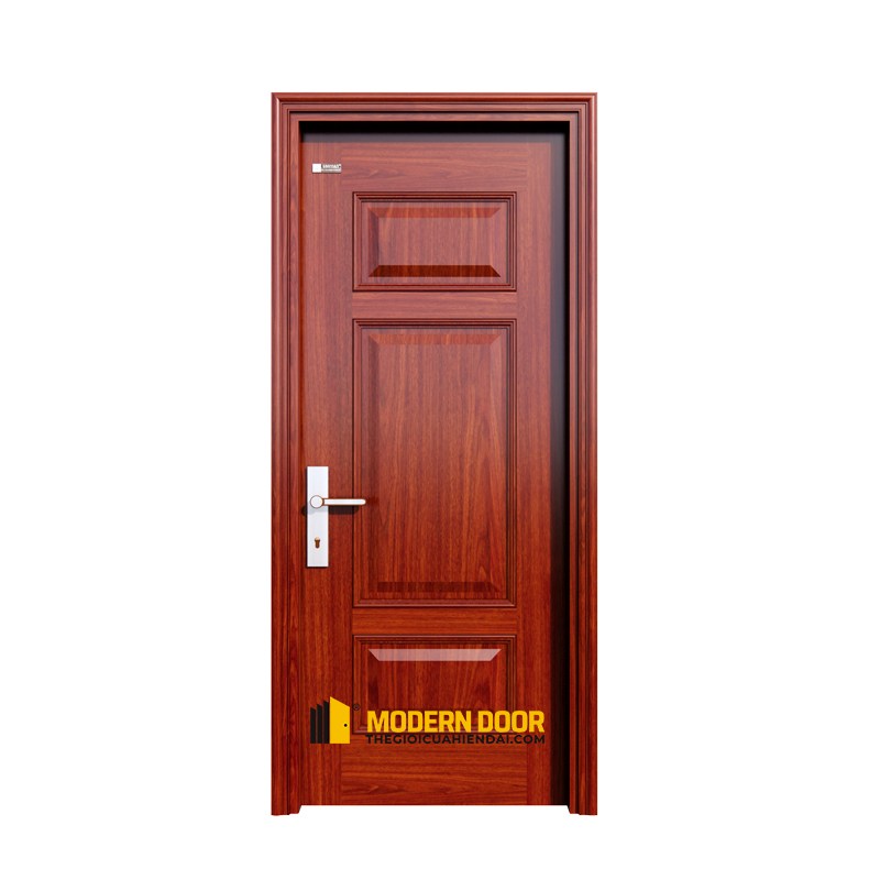 Báo Giá Cửa Thép Vân Gỗ Cao Cấp, Mẫu Đẹp Mới Nhất 2025 57 Cửa thép vân gỗ 1 cánh - Mẫu 1