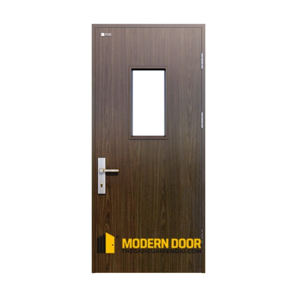 Báo Giá Cửa Thép Vân Gỗ Cao Cấp, Mẫu Đẹp Mới Nhất 2025 80 Mẫu cửa thép vân gỗ chống cháy 1 cánh Modern Door, màu óc chó tinh tế, bền đẹp an toàn.