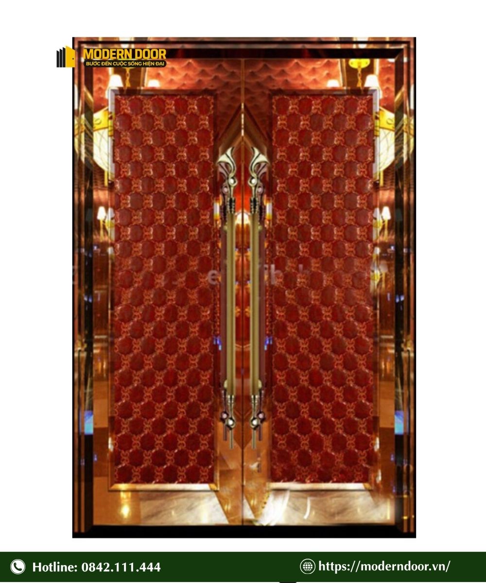 Bảng giá cửa cách âm phòng karaoke mới nhất 2026 29 Mẫu cửa cách âm phòng karaoke số 8, phong cách thiết kế hoàng gia quyền quý