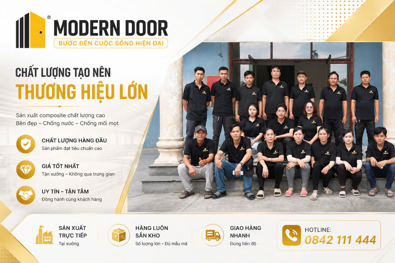 Báo Giá Cửa Nhựa Giả Gỗ Composite Cao Cấp Tháng 5/2026 174 Modern Door